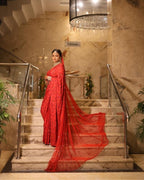 MONOCHROME MELODY SAREE SET