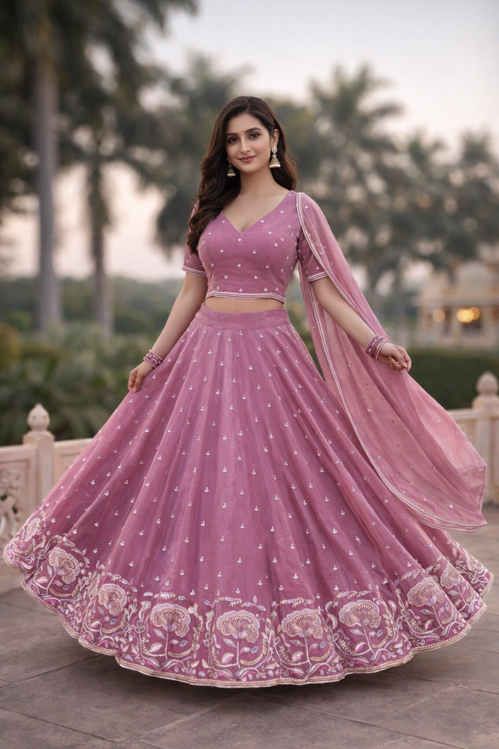 Mauve Majesty Lehenga