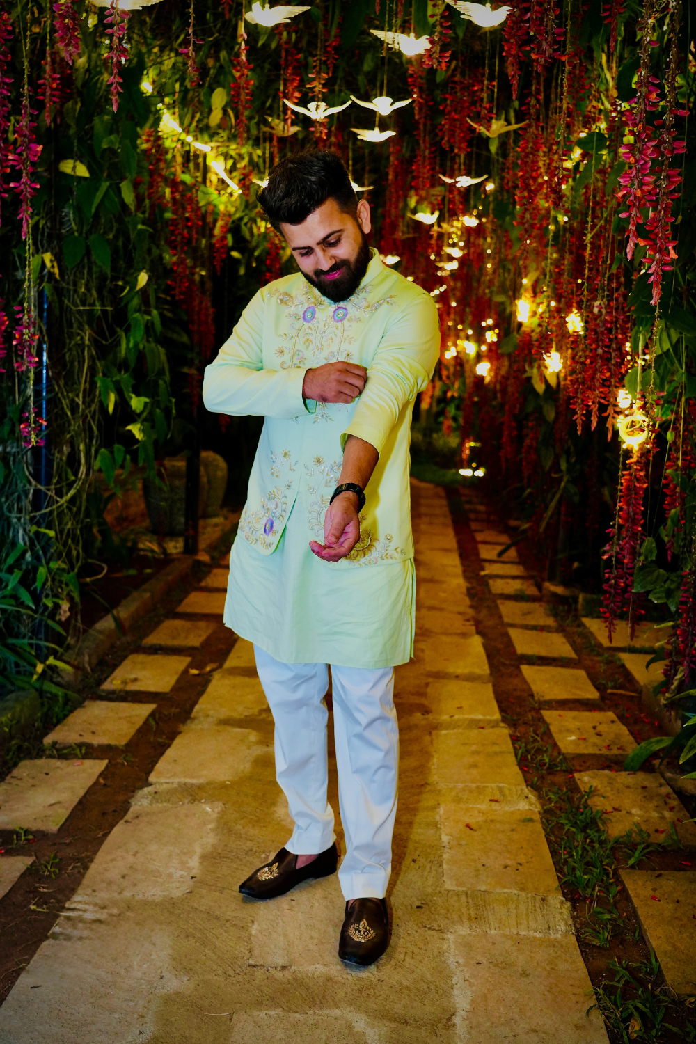 Lavender Bloom Kurta Set