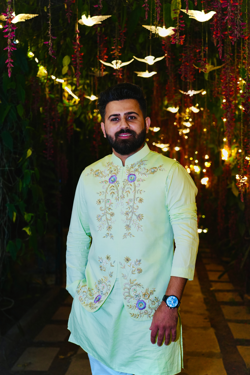 Lavender Bloom Kurta Set